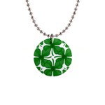 4 leaf clover 1  Button Necklace