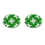 4 leaf clover Cufflinks (Oval)