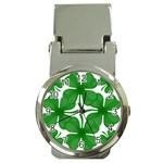 4 leaf clover Money Clip Watch