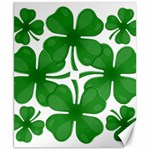 4 leaf clover Canvas 8  x 10 