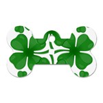 4 leaf clover Dog Tag Bone (One Side)