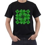 4 leaf clover Men s T-Shirt (Black)