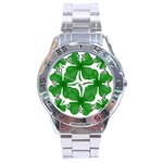 4 leaf clover Stainless Steel Analogue Watch