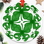 4 leaf clover Ornament (Round Filigree)