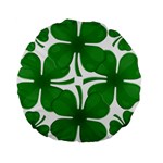 4 leaf clover Standard 15  Premium Round Cushion 