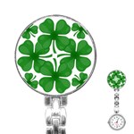 4 leaf clover Stainless Steel Nurses Watch