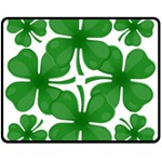 4 leaf clover Double Sided Fleece Blanket (Medium)