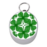 4 leaf clover Silver Compass (Mini)