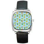 blue durians Square Metal Watch