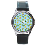 blue durians Round Metal Watch