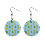 blue durians 1  Button Earrings