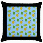 blue durians Throw Pillow Case (Black)