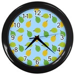 blue durians Wall Clock (Black)