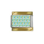 blue durians Gold Trim Italian Charm (9mm)