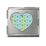 blue durians Mega Link Heart Italian Charm (18mm)