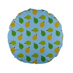 blue durians Standard 15  Premium Flano Round Cushion 