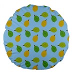 blue durians Large 18  Premium Flano Round Cushion 