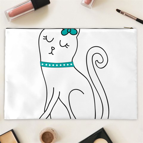 Cute Cat Character Cosmetic Bag (XXL)  from ArtsNow.com Back