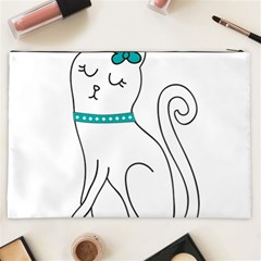 Cute Cat Character Cosmetic Bag (XXL)  from ArtsNow.com Back