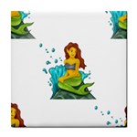 Emoji Mermaid Tile Coaster