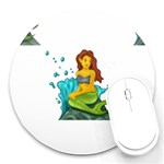 Emoji Mermaid Round Mousepad