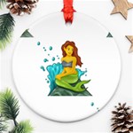 Emoji Mermaid Ornament (Round)