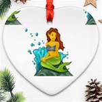 Emoji Mermaid Ornament (Heart)