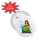 Emoji Mermaid 1.75  Button (10 pack) 