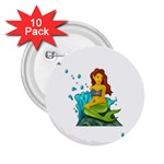 Emoji Mermaid 2.25  Button (10 pack)