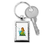 Emoji Mermaid Key Chain (Rectangle)