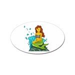 Emoji Mermaid Sticker (Oval)