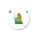 Emoji Mermaid Magnet 3  (Round)