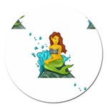 Emoji Mermaid Magnet 5  (Round)