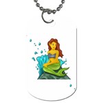 Emoji Mermaid Dog Tag (One Side)