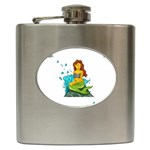 Emoji Mermaid Hip Flask (6 oz)