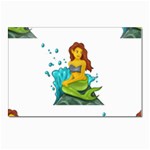 Emoji Mermaid Postcard 4  x 6 