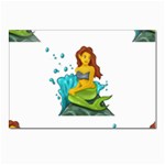 Emoji Mermaid Postcard 5  x 7 