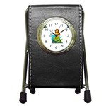 Emoji Mermaid Pen Holder Desk Clock