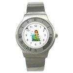 Emoji Mermaid Stainless Steel Watch