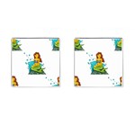 Emoji Mermaid Cufflinks (Square)