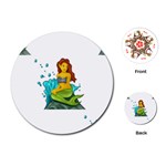 Emoji Mermaid Playing Cards (Round)