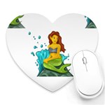 Emoji Mermaid Heart Mousepad