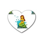 Emoji Mermaid Rubber Coaster (Heart)