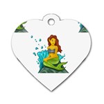 Emoji Mermaid Dog Tag Heart (One Side)