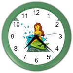 Emoji Mermaid Color Wall Clock