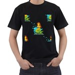 Emoji Mermaid Men s T-Shirt (Black)