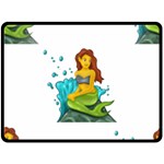 Emoji Mermaid Fleece Blanket (Large)