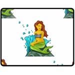 Emoji Mermaid Fleece Blanket (Medium)