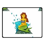 Emoji Mermaid Fleece Blanket (Small)