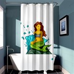 Emoji Mermaid Shower Curtain 36  x 72  (Stall)